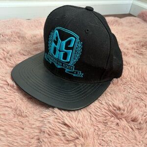 Black and Teal Snapback Hat